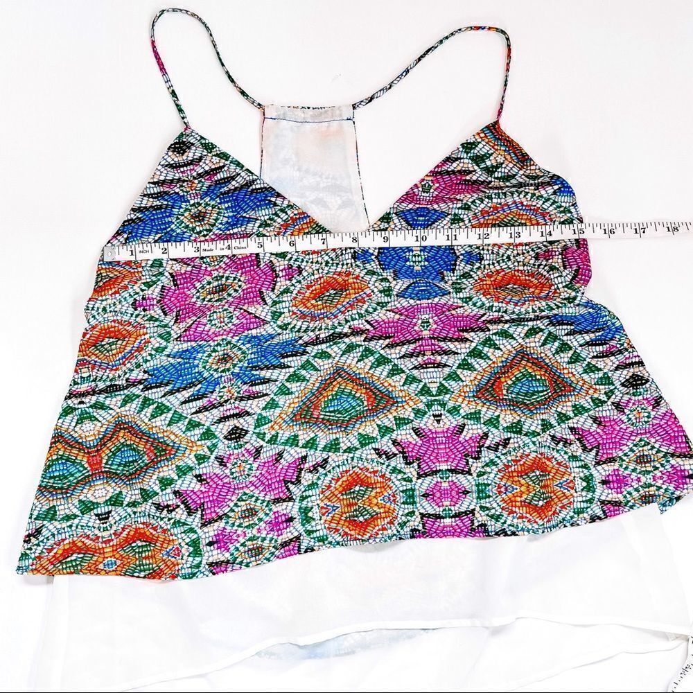 Lovers + Friends Poppy Racerback Tank – Multicolor Aztec Print, Size S - Picture 9 of 10